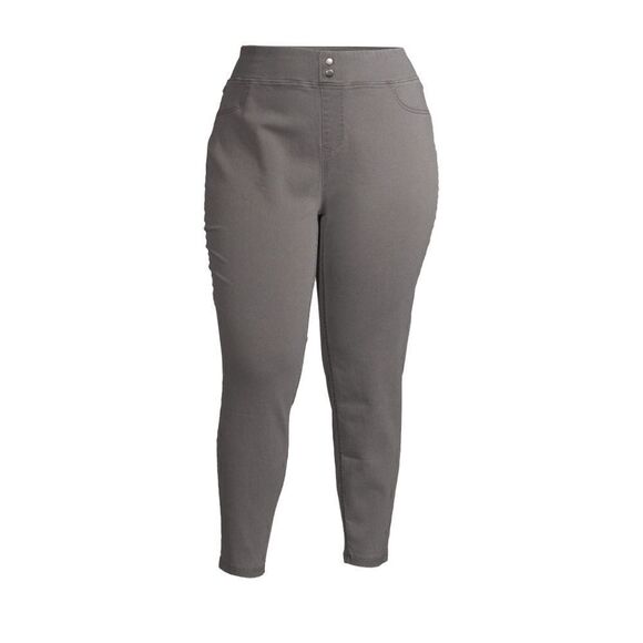 Terra & Sky Women's Plus Size Tummy Control Jeggings Gray - Picture 5 of 13